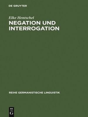 cover image of Negation und Interrogation